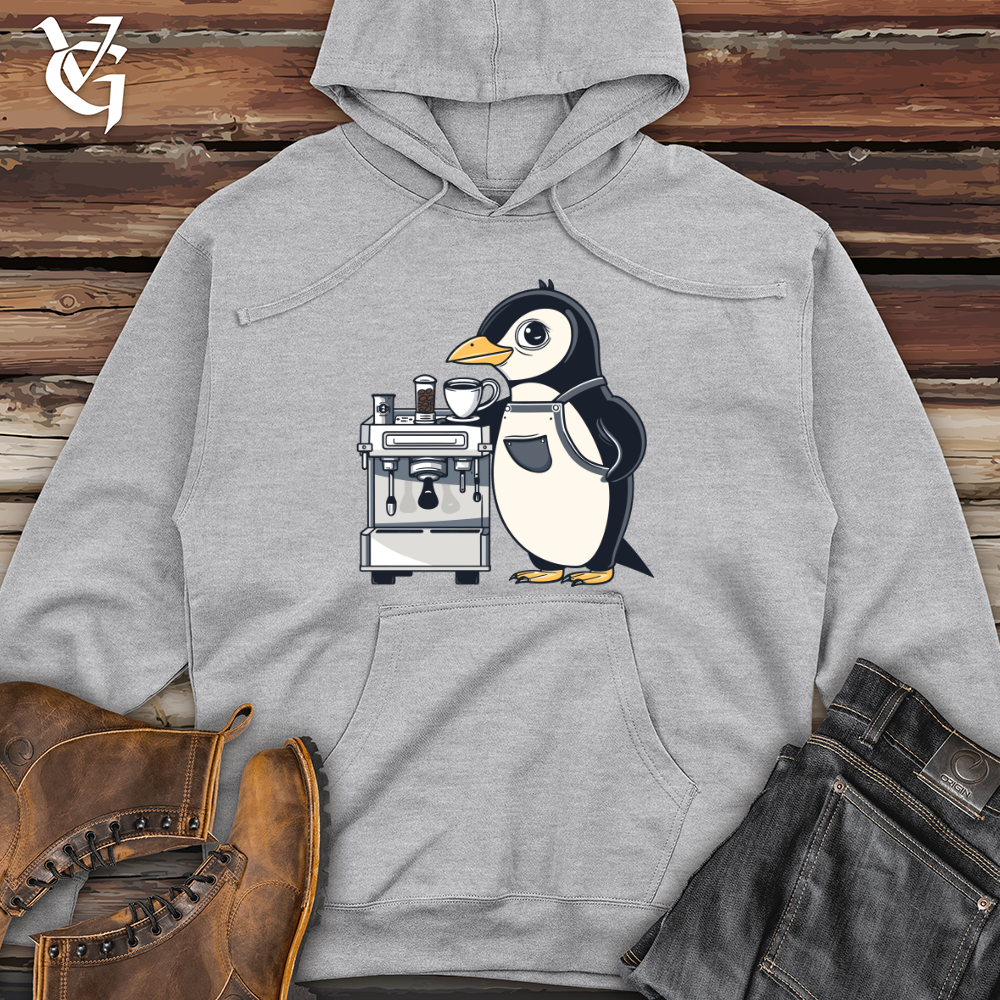 Viking Goods Puffin Coffee Connoisseur Midweight Hooded Sweatshirt Bone / L