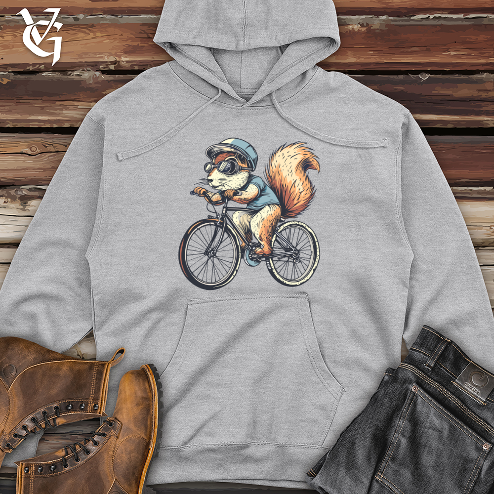 Viking Goods Squirrel Cycle Cruise Midweight Hooded Sweatshirt Grey Heather / L