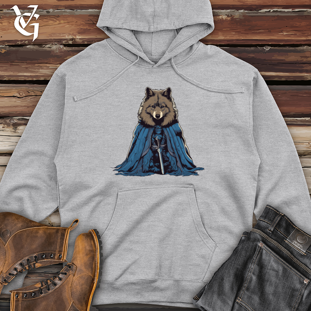 Viking Goods Wolf Knight Majesty Midweight Hooded Sweatshirt Grey Heather / L
