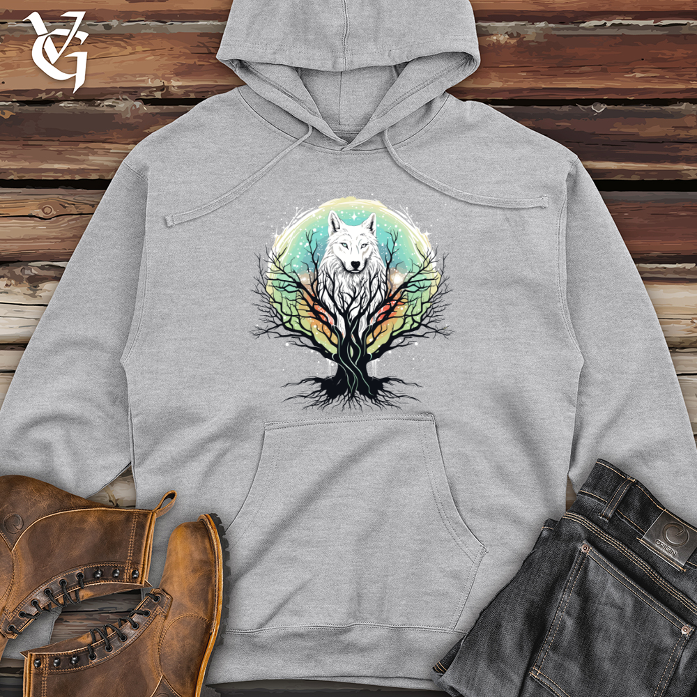 Viking Goods Wolf Spirit Harmony Midweight Hooded Sweatshirt Grey Heather / L