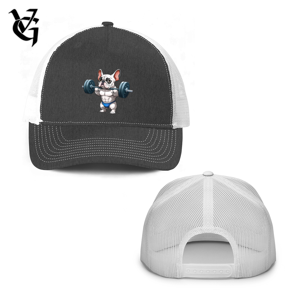 Viking Goods Strong Dog Trucker Hat Grey Steel/ White