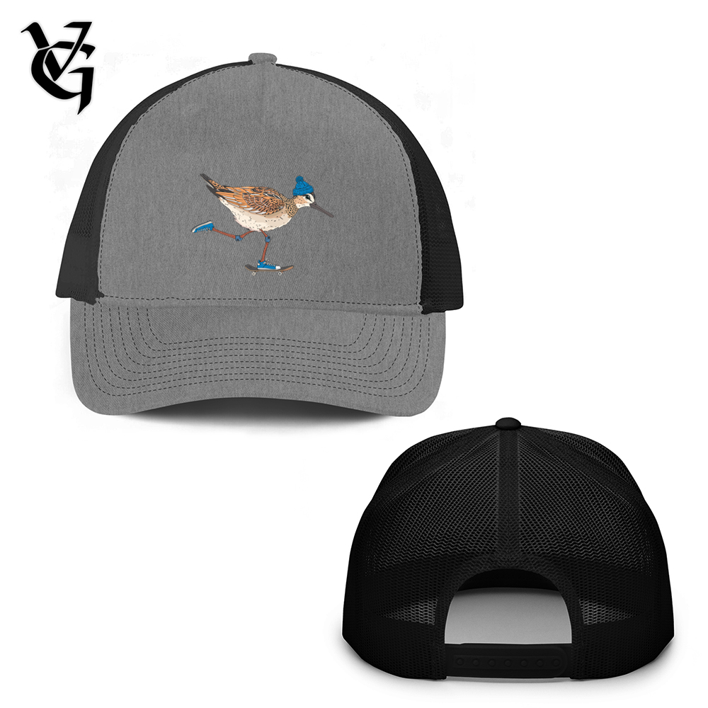 Viking Goods Bird Skate Trucker Hat Heather Grey/ Black
