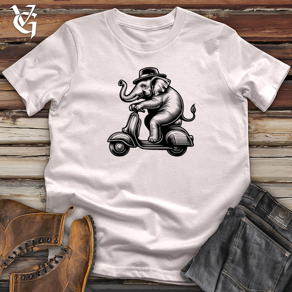 Viking Goods Elephant Riding a Scooter Softstyle Tee Ice Grey / L