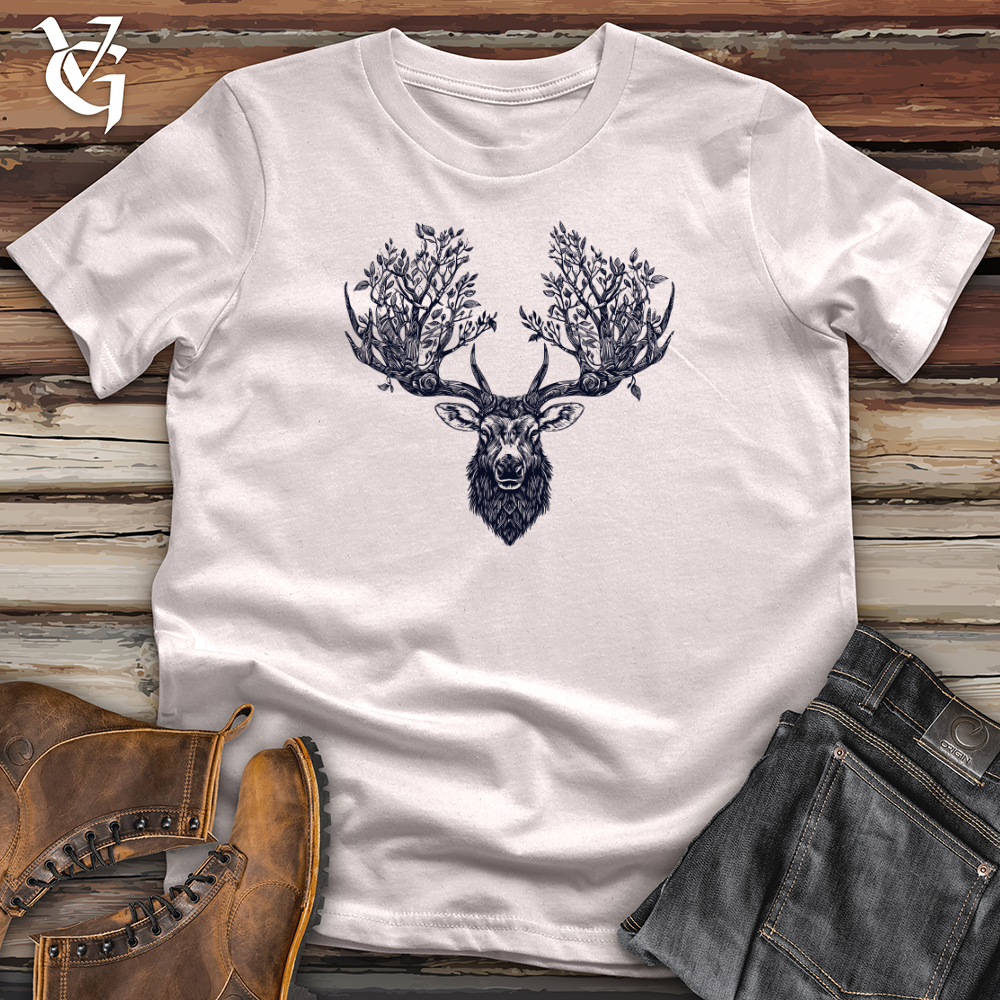 Viking Goods Enchanted Forest Stag Softstyle Tee Ice Grey / L