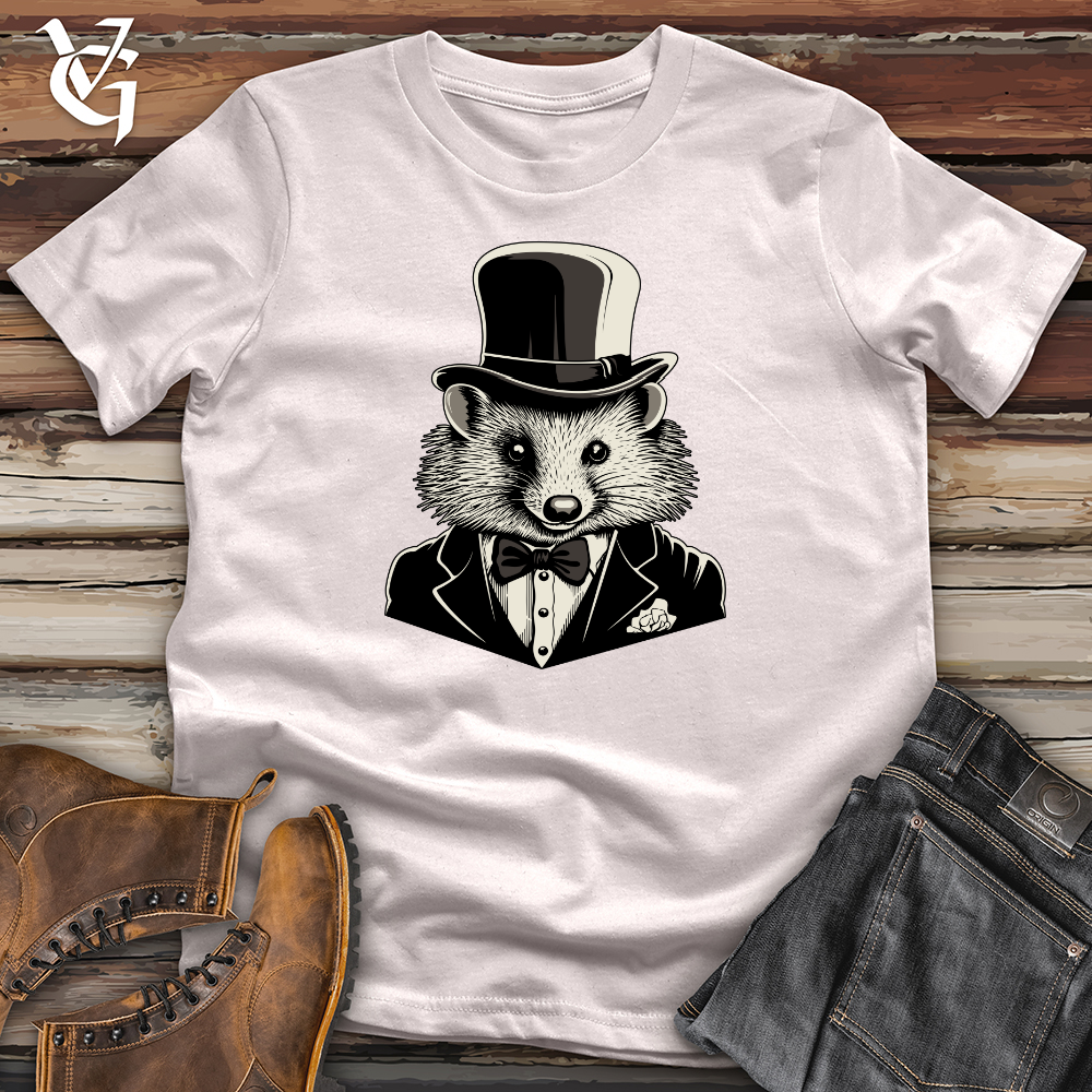 Viking Goods Gentleman Raccoon Dapper Softstyle Tee Ice Grey / L