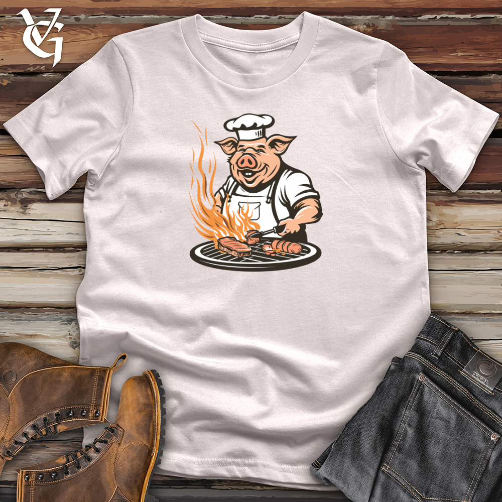 Viking Goods Grillmaster Swine Sizzle Softstyle Tee Ice Grey / L