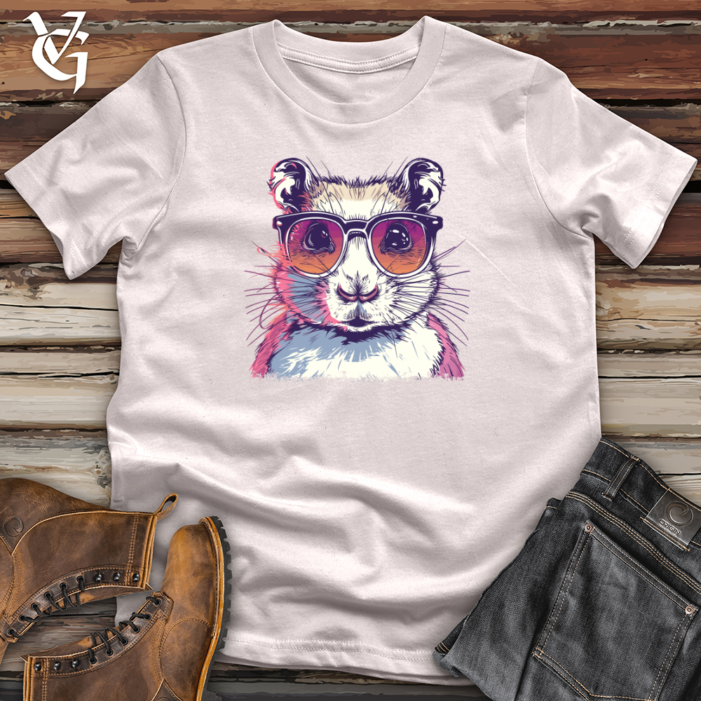 Viking Goods Hipster Ferret Shades Softstyle Tee Ice Grey / L