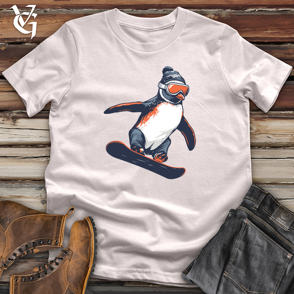 Viking Goods Penguin Snowboard Thrill Softstyle Tee Ice Grey / L