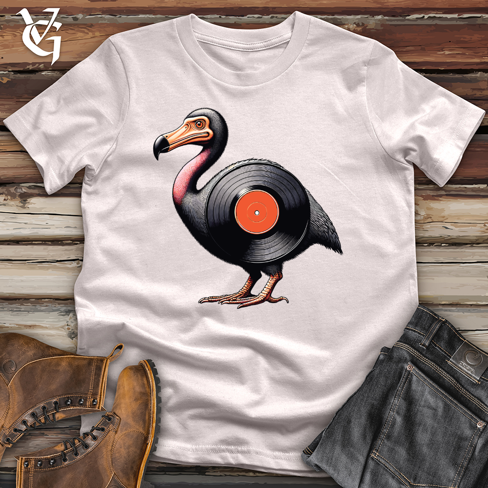 Viking Goods Vinyl Bird Record Softstyle Tee Ice Grey / L