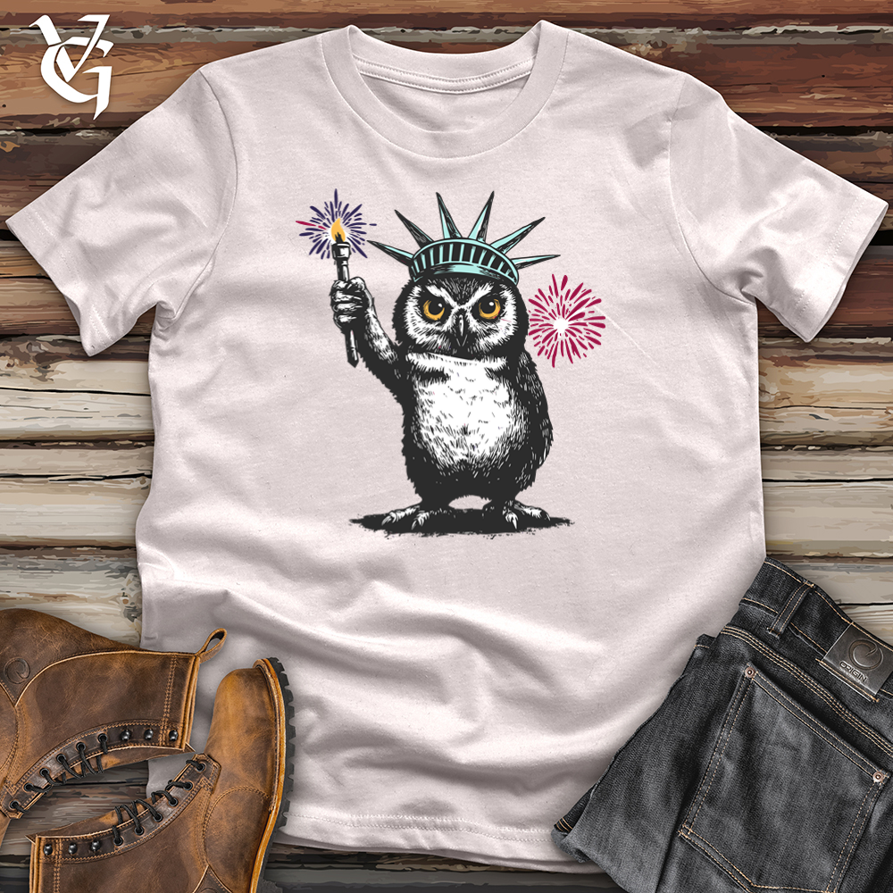 Viking Goods Wise Owl in a Human Pose Softstyle Tee Ice Grey / L