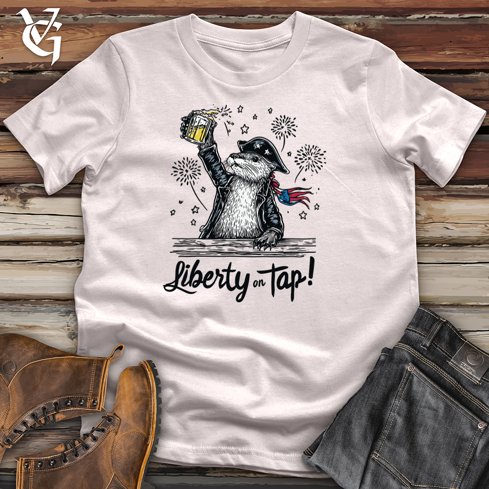 Viking Goods Otter Liberty On Tap Softstyle Tee Ice Grey / S