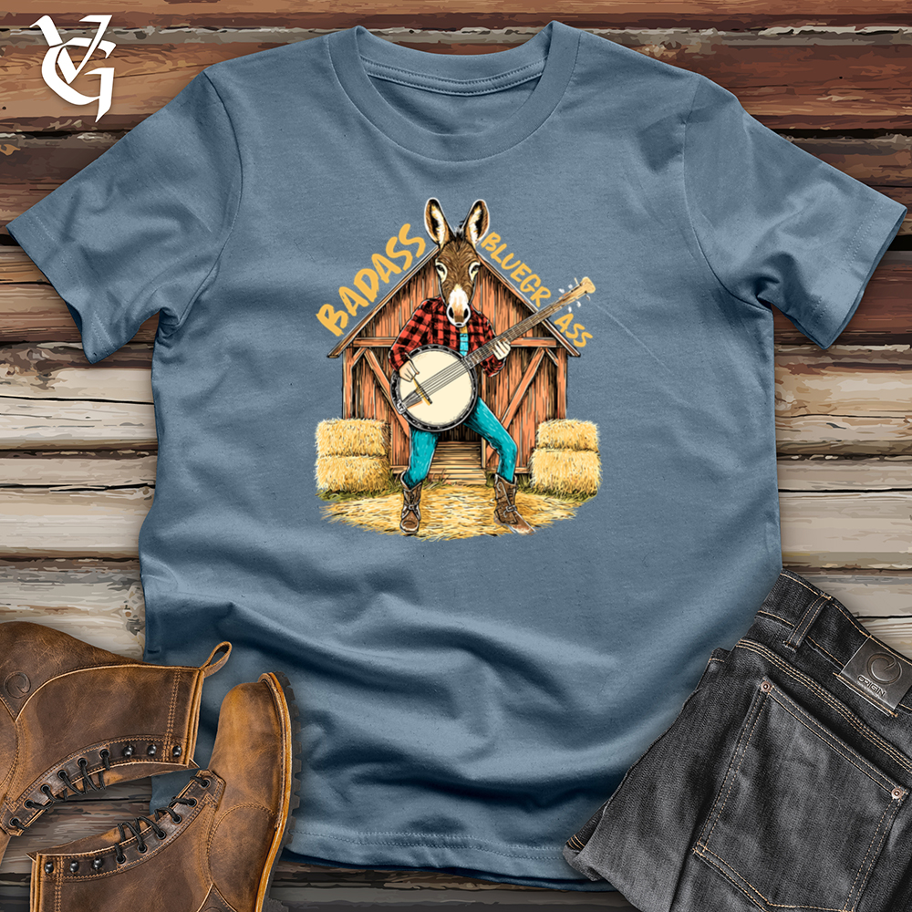 Viking Goods Badass Bluegrass Donkey Softstyle Tee Indigo Blue / L