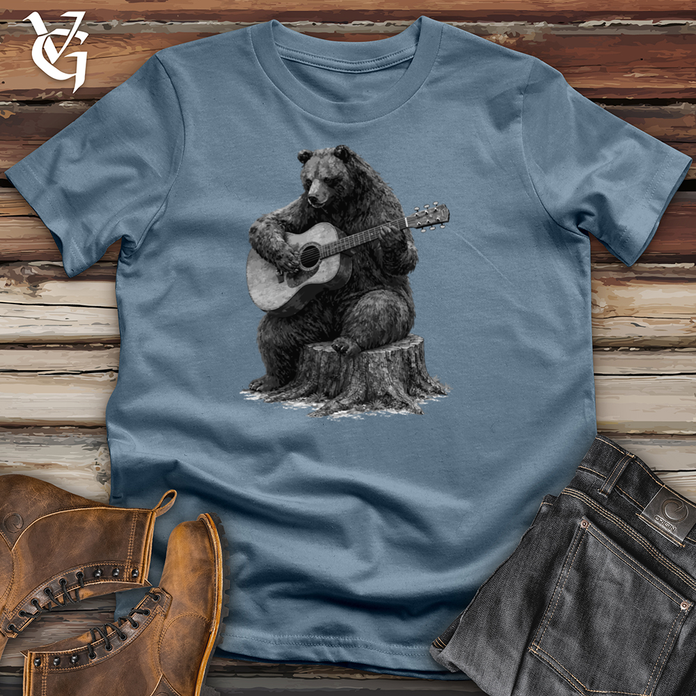 Viking Goods Bear Playing Guitar Tee Indigo Blue / L