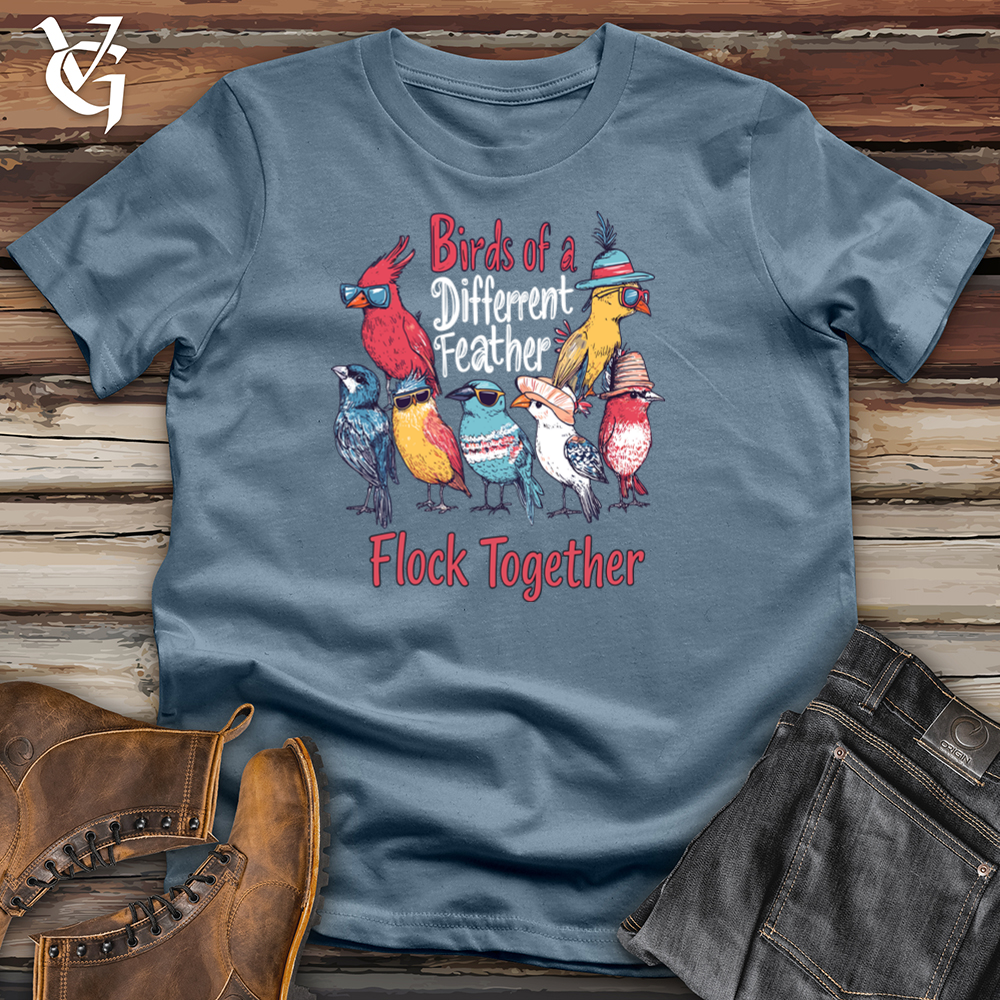 Viking Goods Birds Of A Different Feather Softstyle Tee Indigo Blue / L