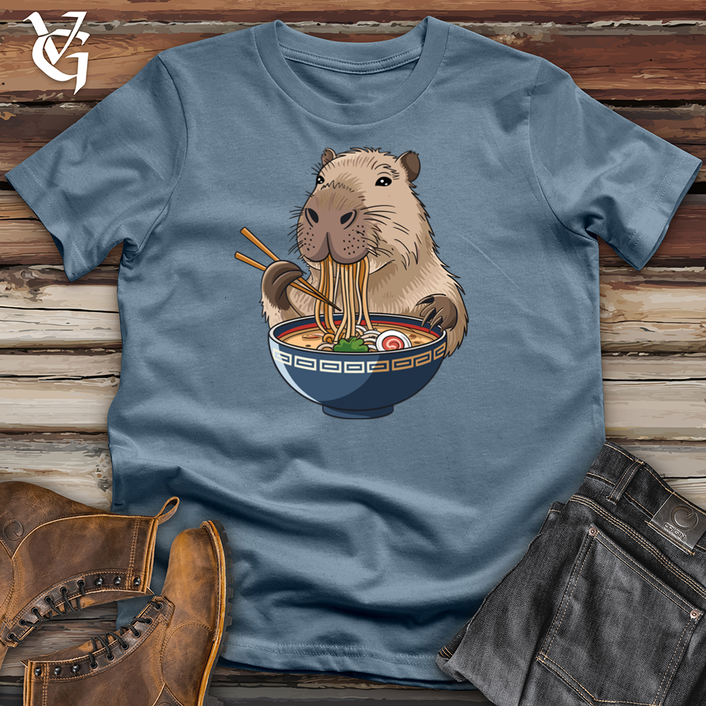 Viking Goods Capybara Eating Noodles Tee Indigo Blue / L
