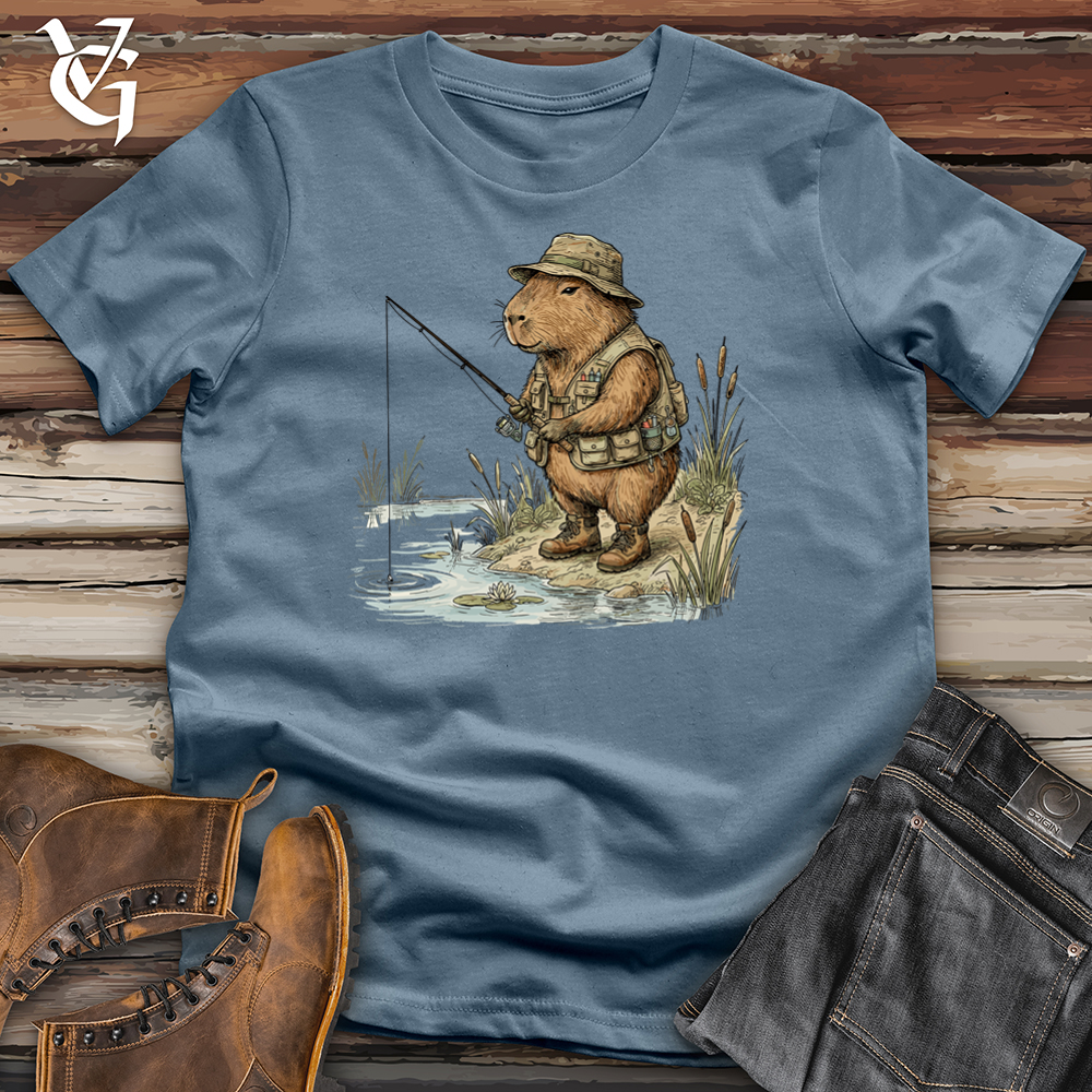 Viking Goods Capybara Fisherman Tee Indigo Blue / L