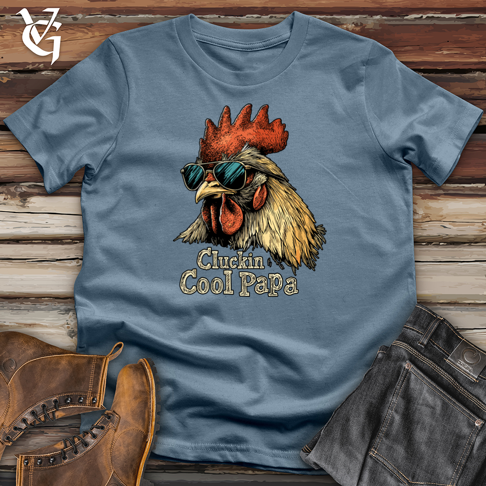 Viking Goods Cluckin Cool Papa Softstyle Tee Indigo Blue / L
