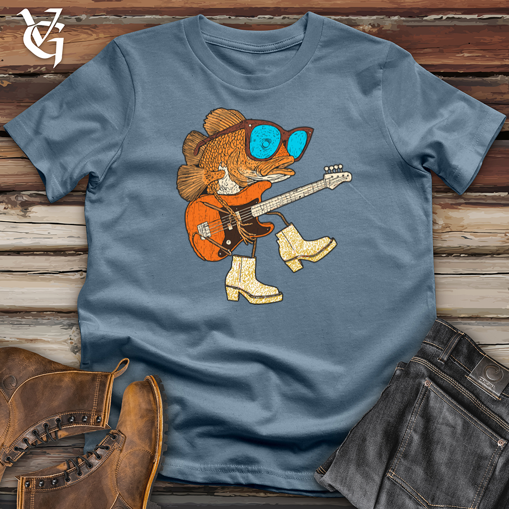 Viking Goods Cod On The Bass Softstyle Tee Indigo Blue / L