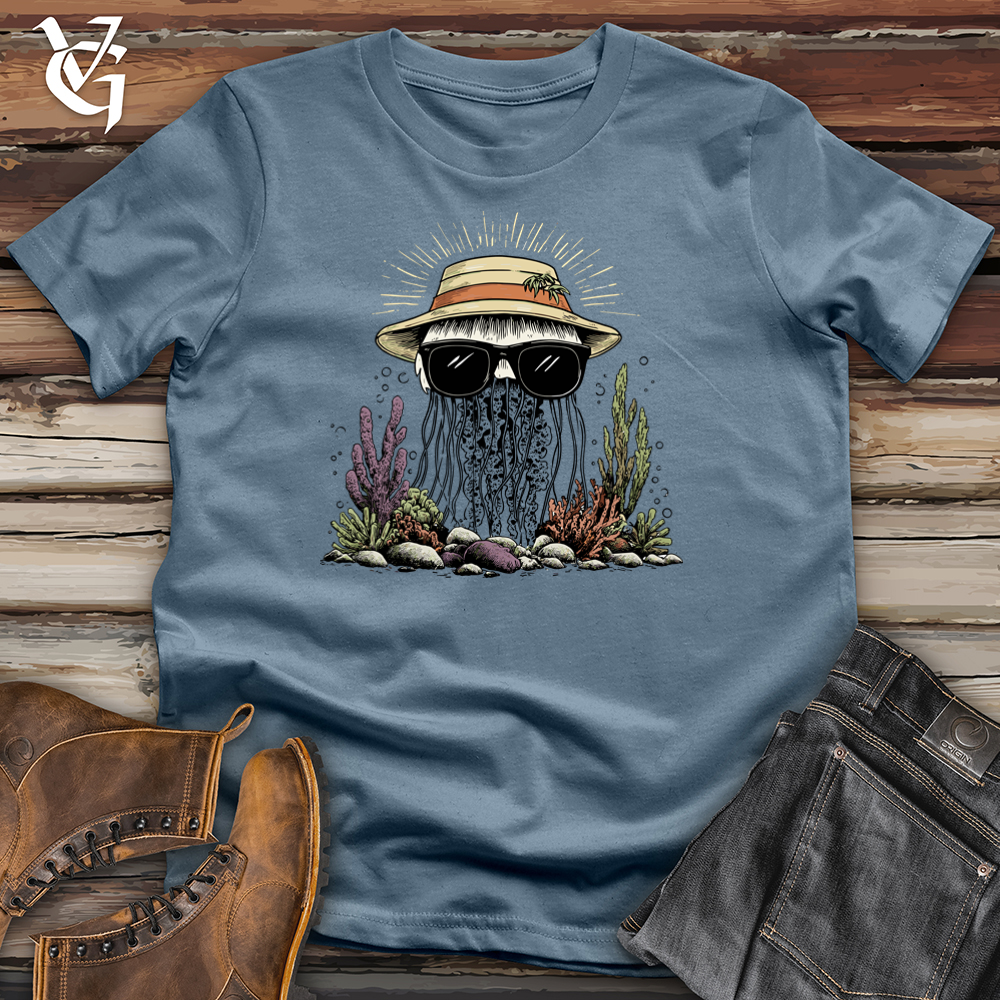 Viking Goods Coral Jellyfish Softstyle Tee Indigo Blue / L