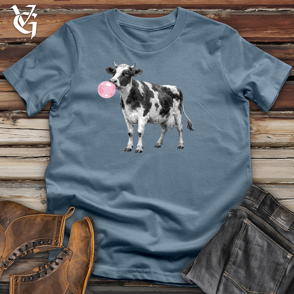 Viking Goods Cow With Bubblegum Tee Indigo Blue / L