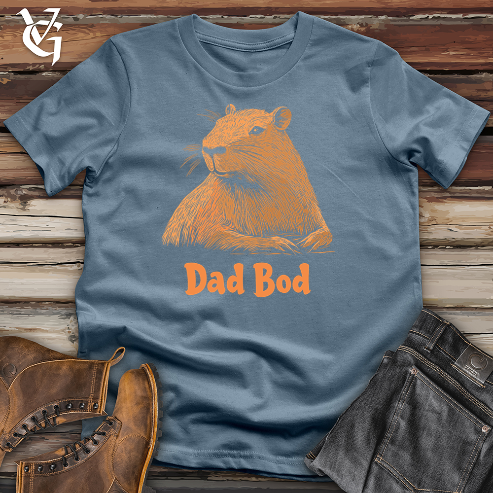Viking Goods Dad Bod Capybara Softstyle Tee Indigo Blue / L