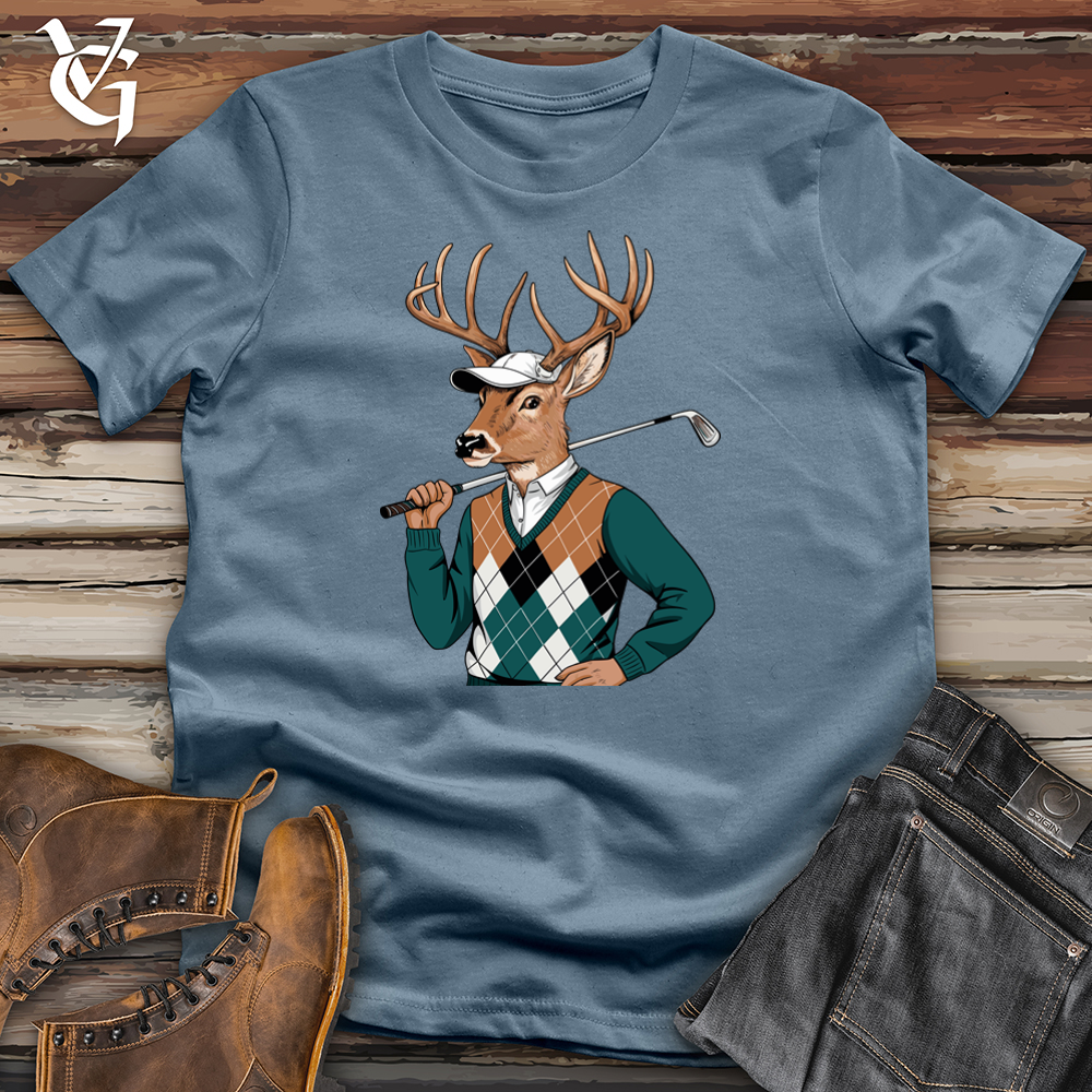 Viking Goods Deer Golf Softstyle Tee Indigo Blue / L