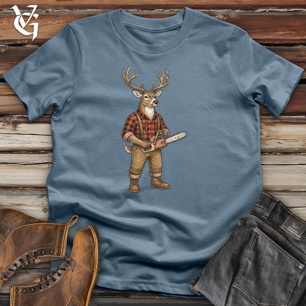 Viking Goods Deer Lumberjack Tee Indigo Blue / L