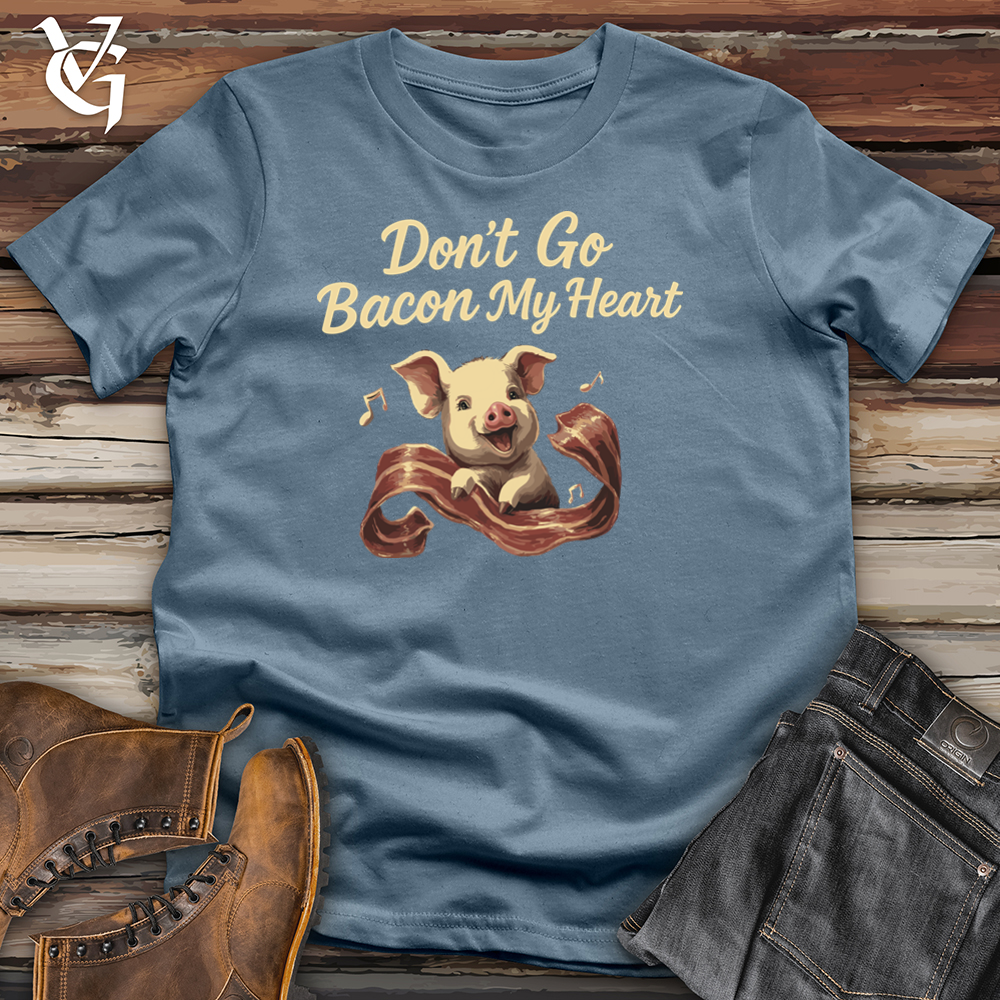 Viking Goods Don't Go Bacon My Heart Pig Softstyle Tee Indigo Blue / L
