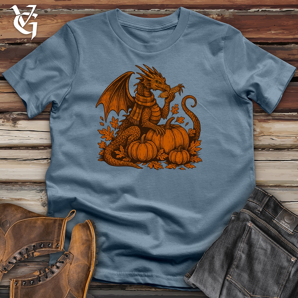 Viking Goods Dragon Corn On The Cob Softstyle Tee Indigo Blue / L