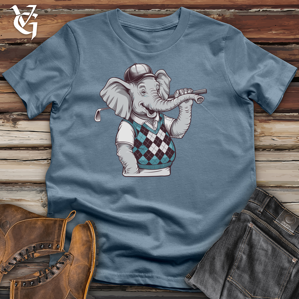 Viking Goods Elephant Golf Softstyle Tee Indigo Blue / L
