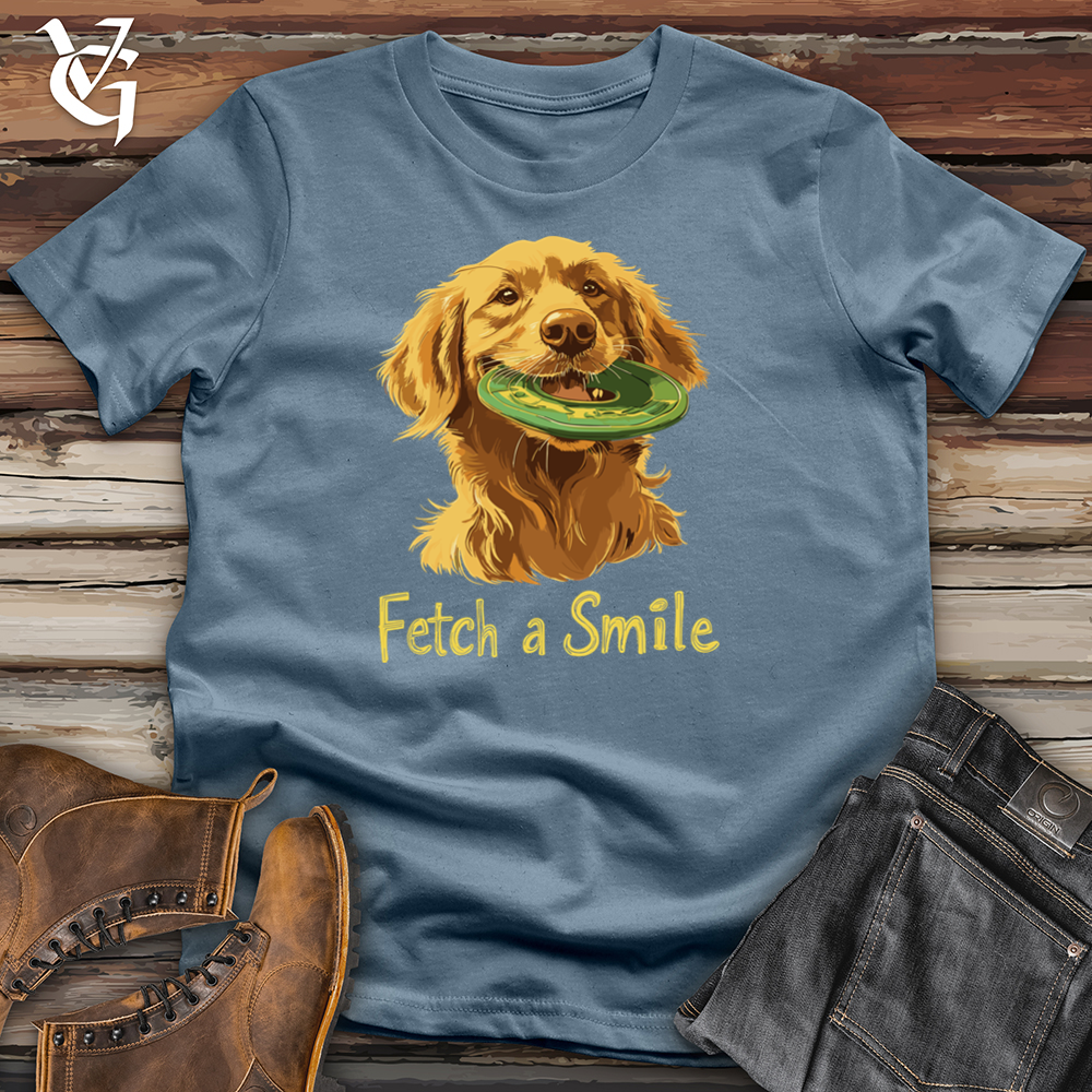 Viking Goods Fetch A Smile Softstyle Tee Indigo Blue / L