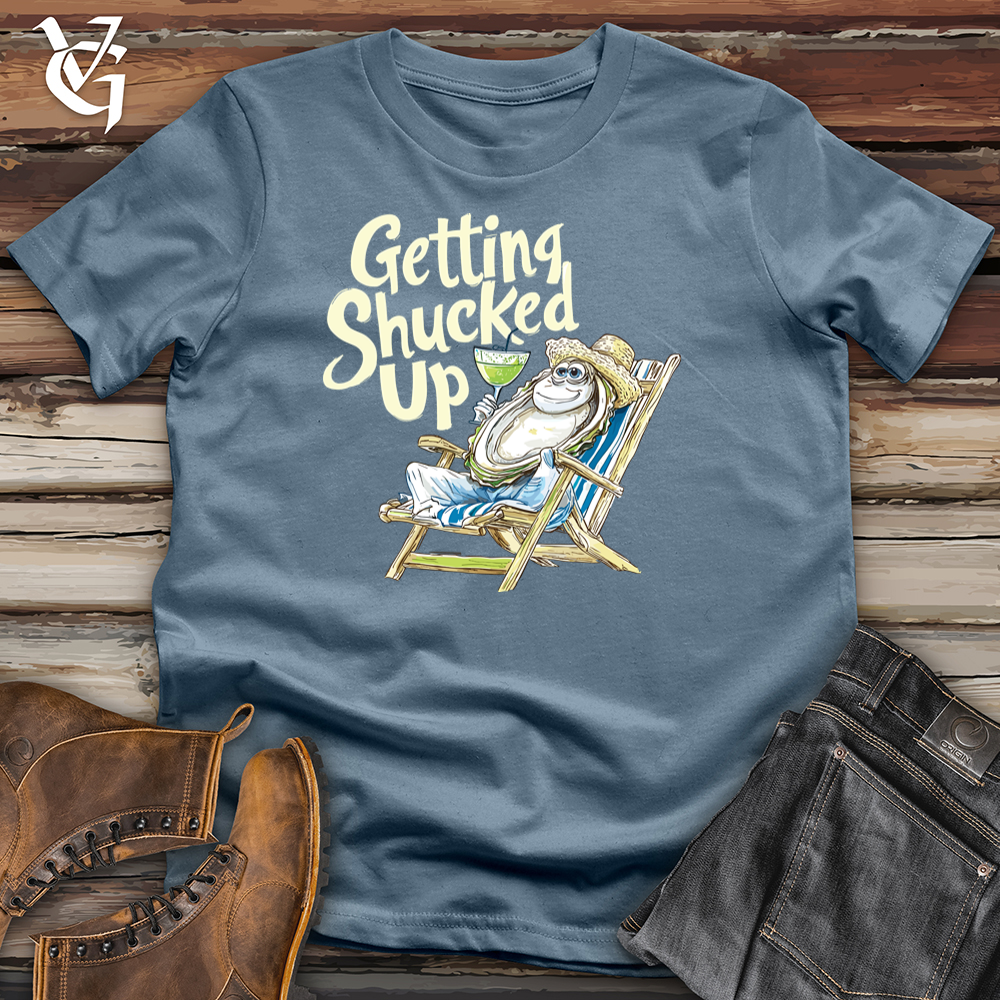 Viking Goods Getting Shucked Up Softstyle Tee Indigo Blue / L