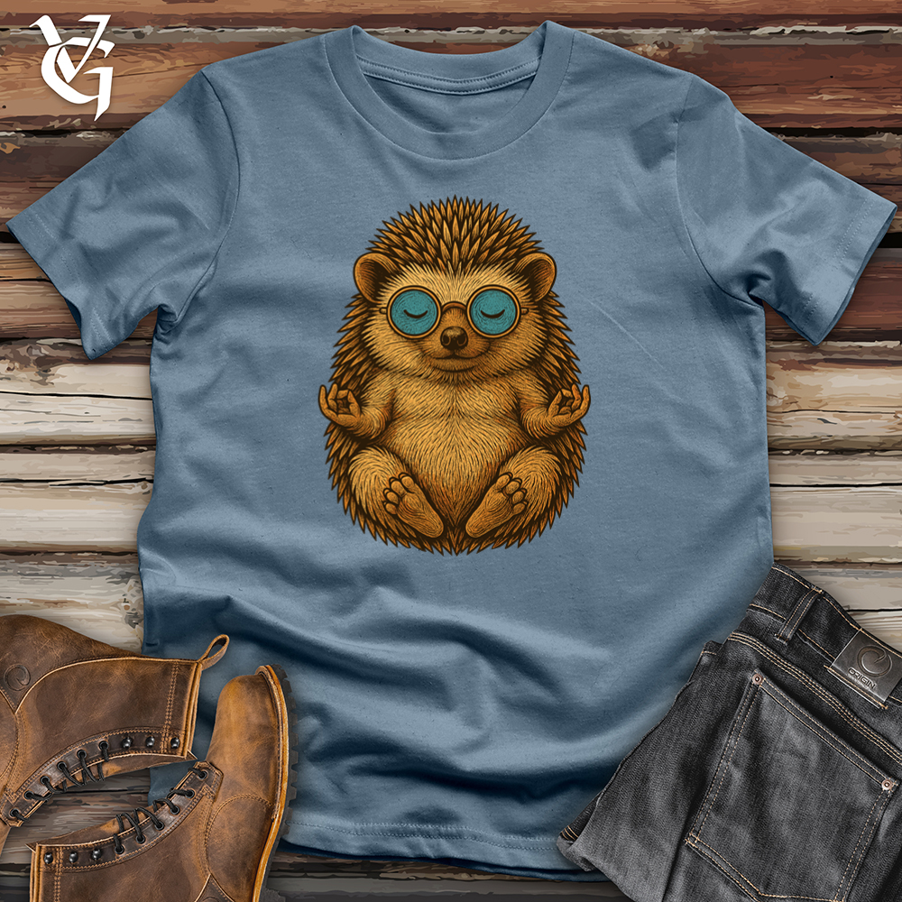 Viking Goods Hedgehog Yoga Pose Tee Indigo Blue / L