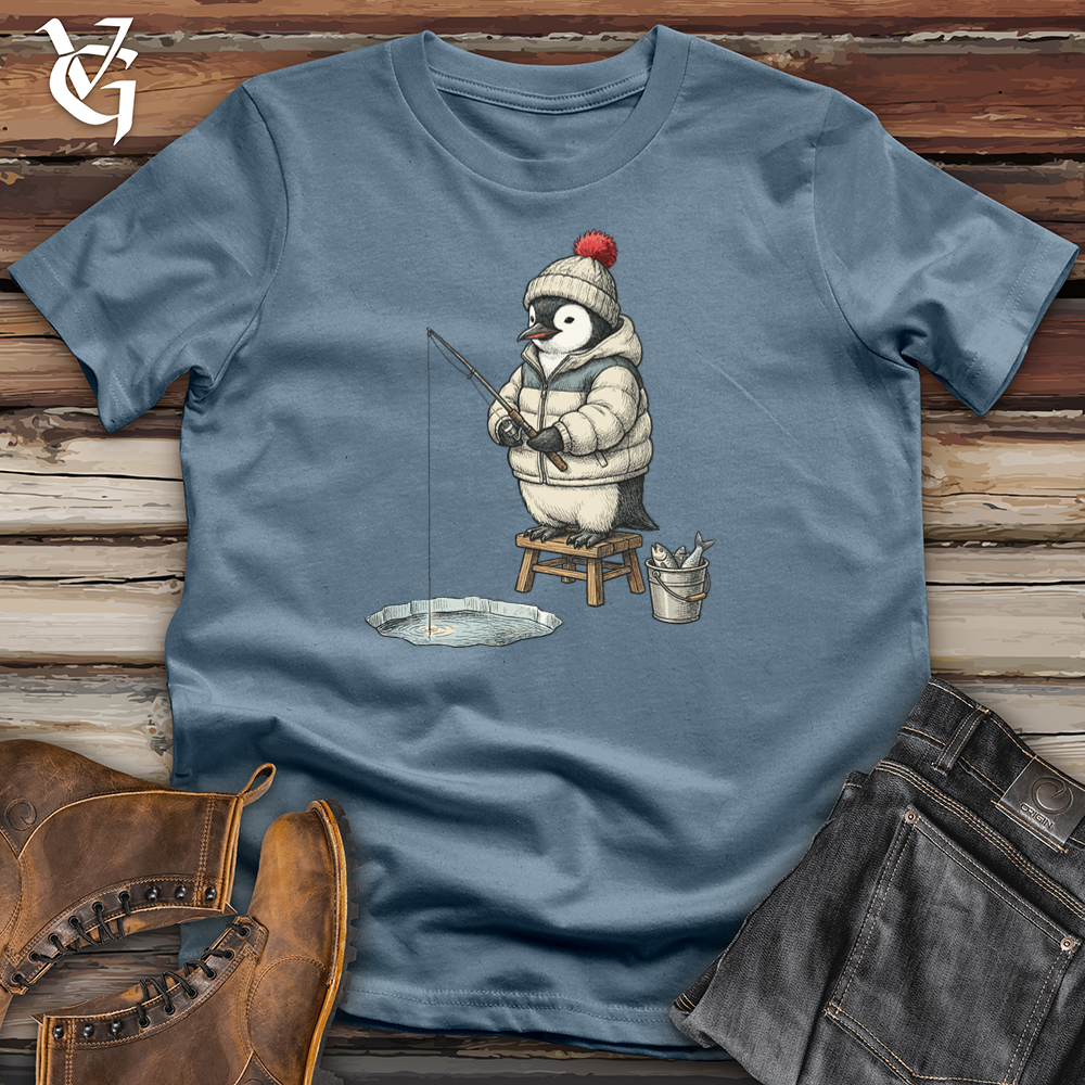Viking Goods Ice Fisher Penguin Tee Indigo Blue / L