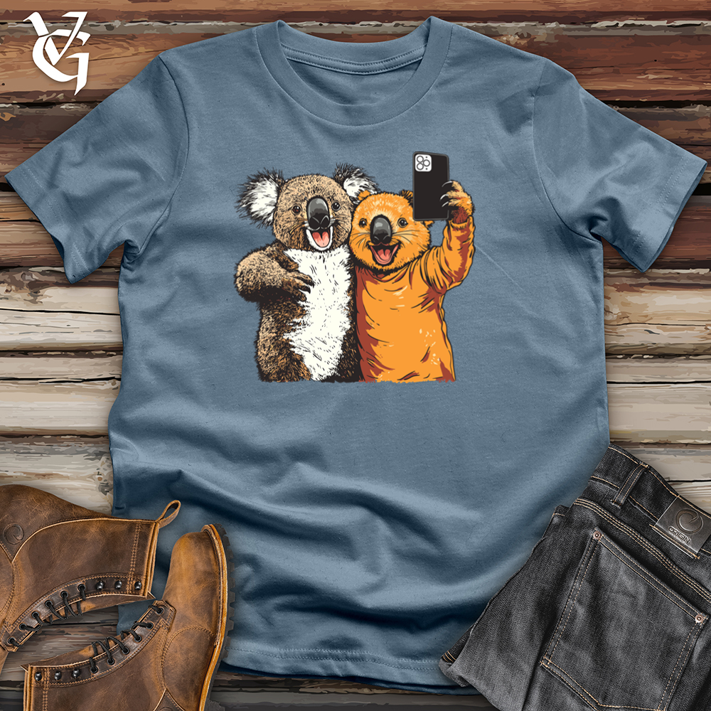 Viking Goods Koala Selfie Softstyle Tee Indigo Blue / L