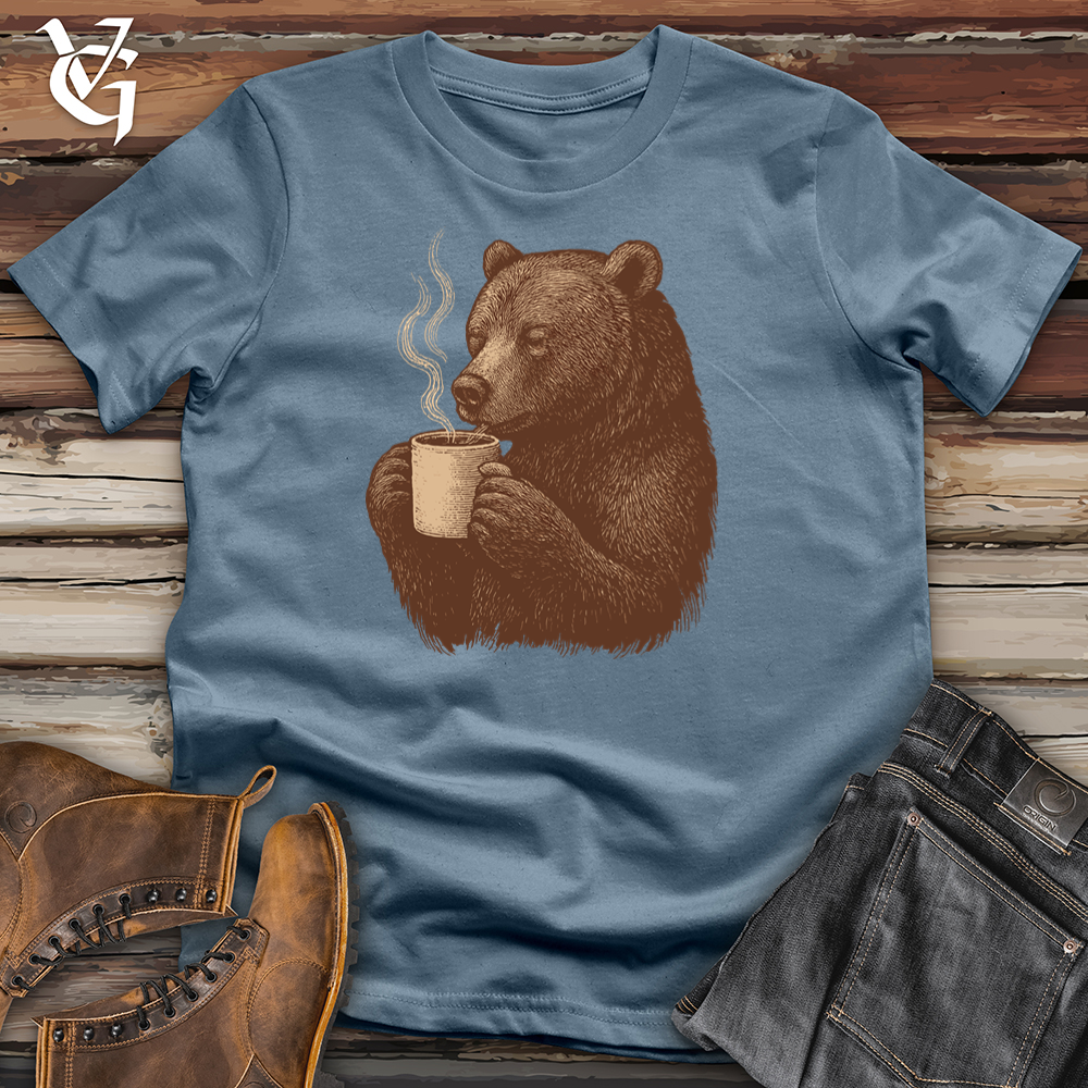 Viking Goods Latte Bear Tee Indigo Blue / L
