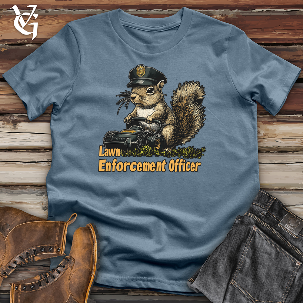 Viking Goods Lawn Enforcement Officer Softstyle Tee Indigo Blue / L