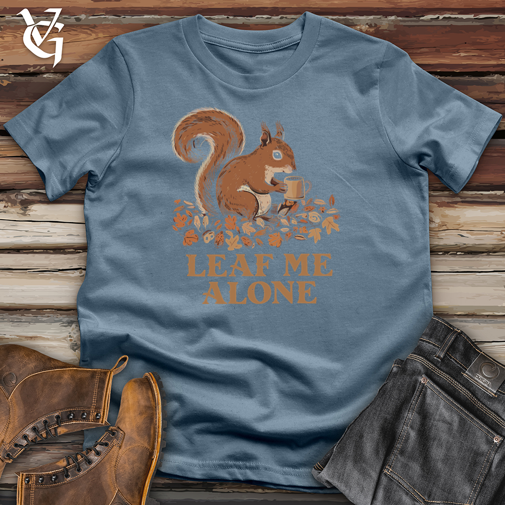 Viking Goods Leaf Me Alone Squirrel Softstyle Tee Indigo Blue / L