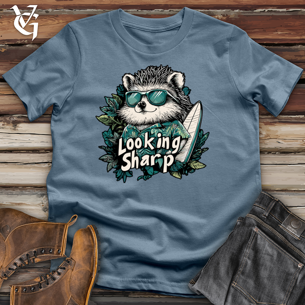 Viking Goods Looking Sharp Hedgehog Softstyle Tee Indigo Blue / L