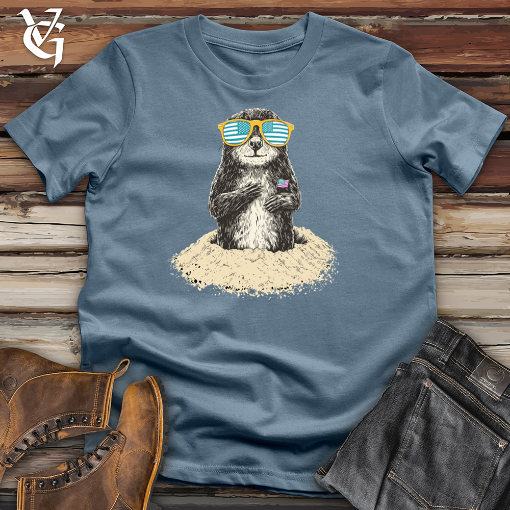 Viking Goods Mole Pledge of Allegiance Softstyle Tee Indigo Blue / L