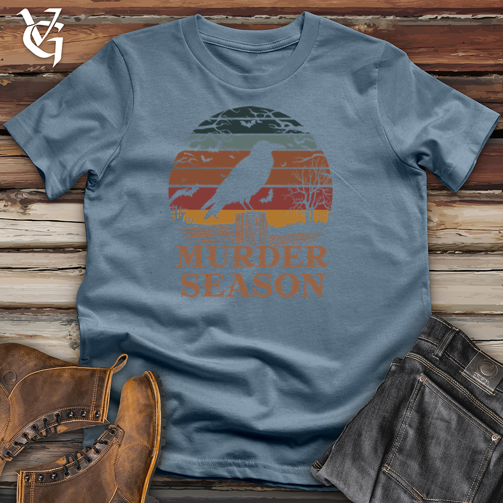 Viking Goods Murder Season Raven Softstyle Tee Indigo Blue / L