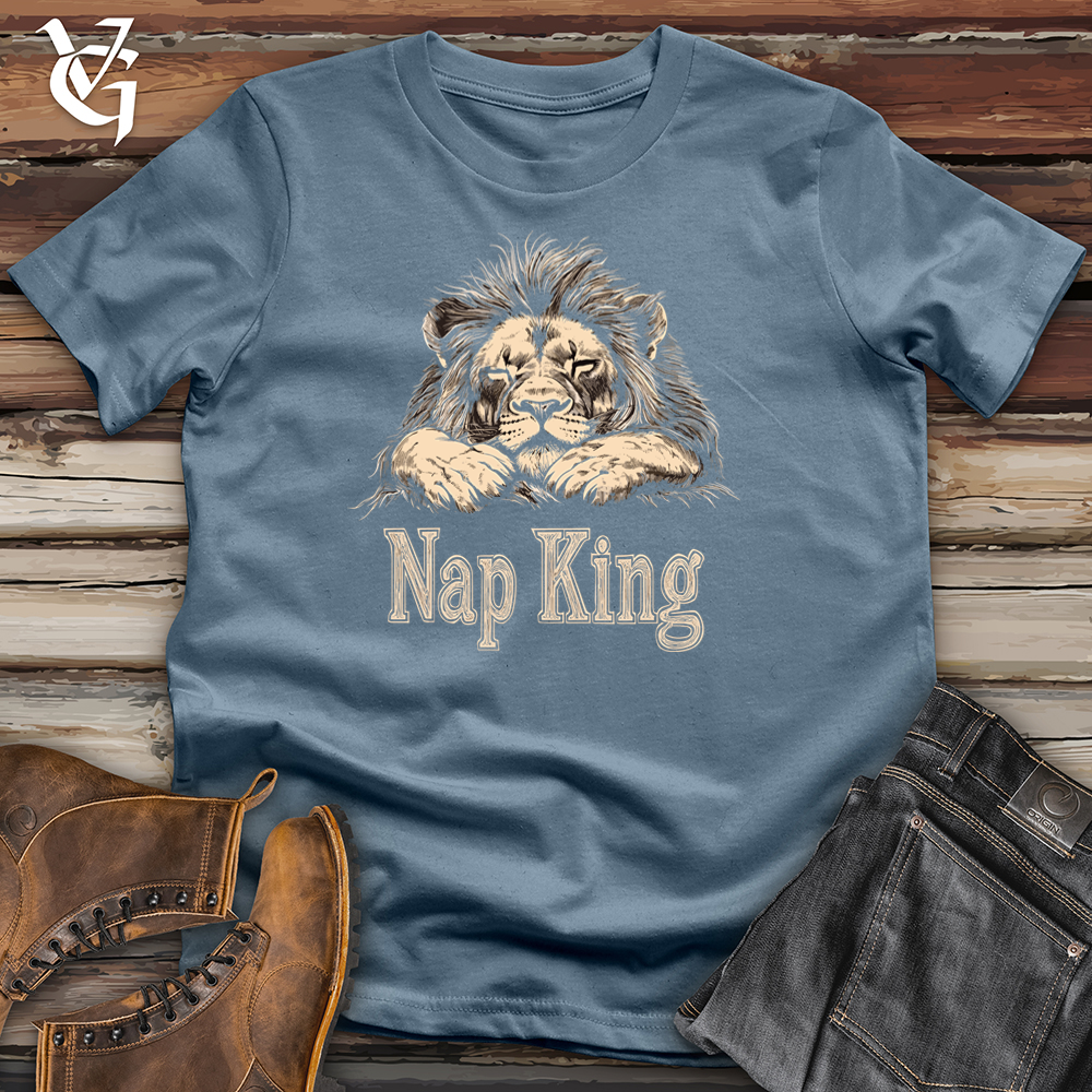 Viking Goods Nap King Lion Softstyle Tee Indigo Blue / L