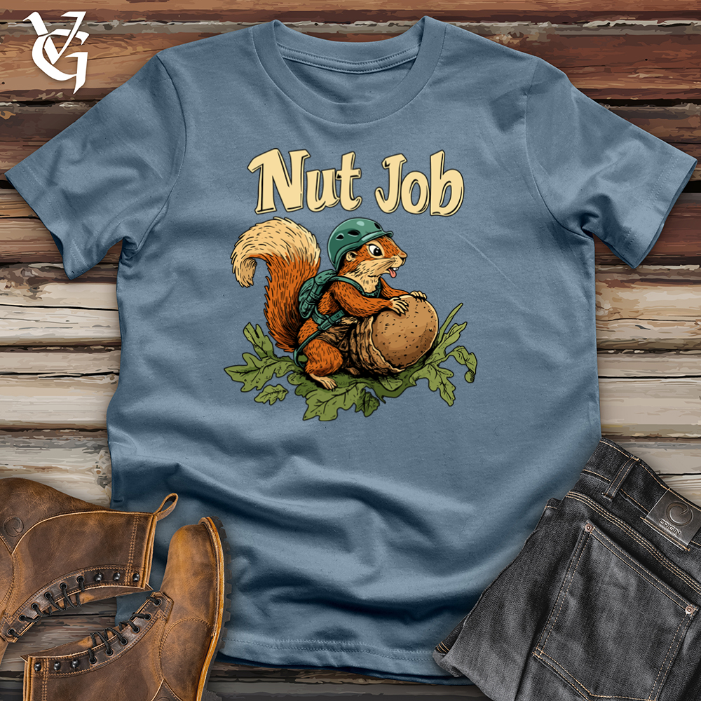 Viking Goods Nut Job Squirrel Softstyle Tee Indigo Blue / L