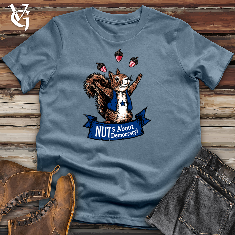 Viking Goods Nuts About Democracy Softstyle Tee Indigo Blue / L