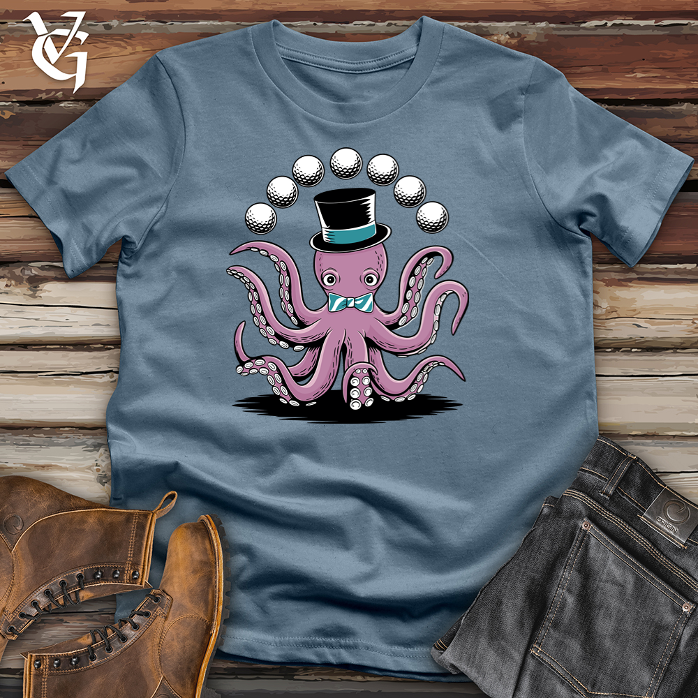 Viking Goods Octoball Juggler Softstyle Tee Indigo Blue / L