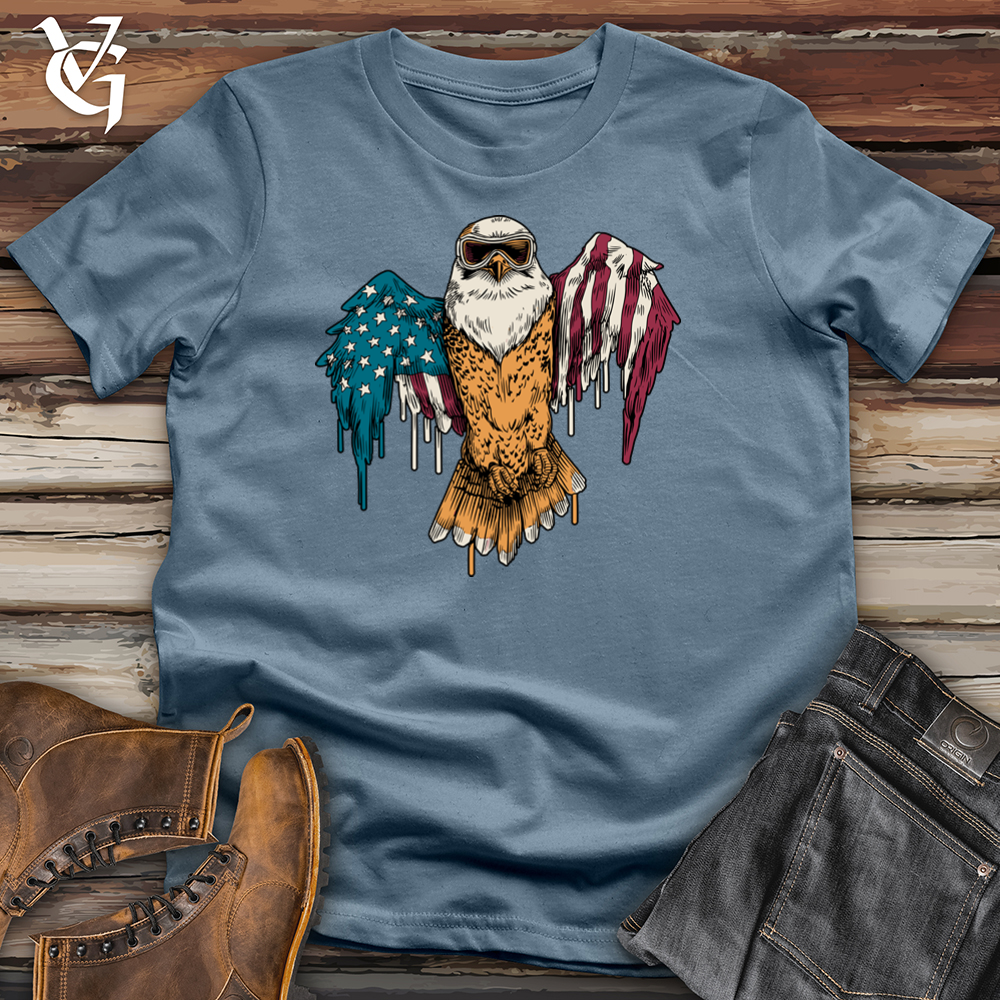 Viking Goods Patriot Hawk Softstyle Tee Indigo Blue / L