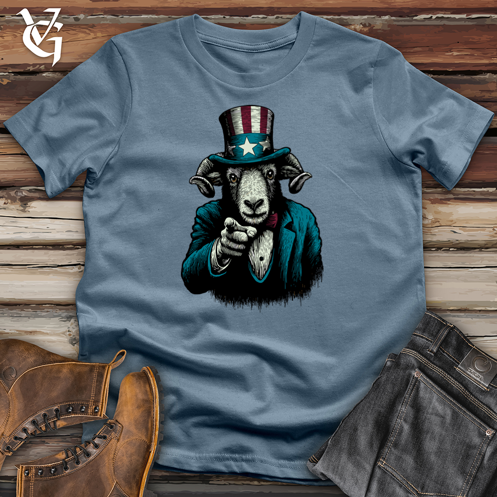 Viking Goods Patriot Uncle Ram Softstyle Tee Indigo Blue / L