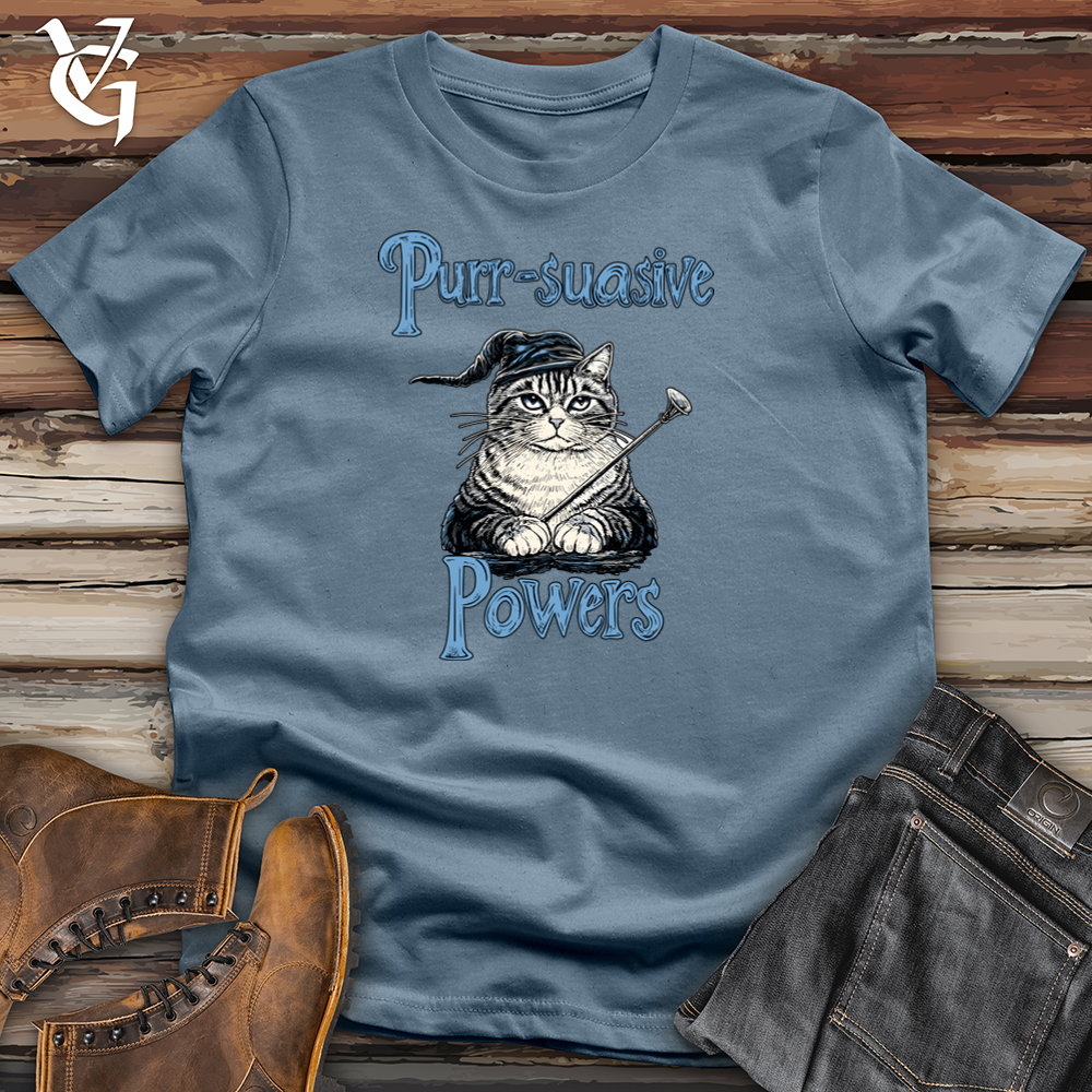 Viking Goods Purrsuasive Powers Softstyle Tee Indigo Blue / L