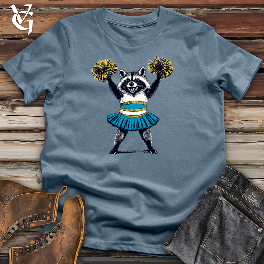 Viking Goods Raccoon Cheerleader Softstyle Tee Indigo Blue / L