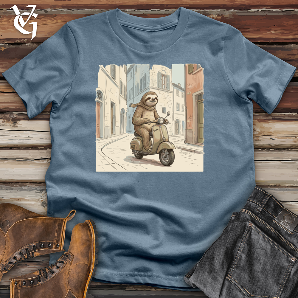 Viking Goods Scooter Sloth Tee Indigo Blue / L